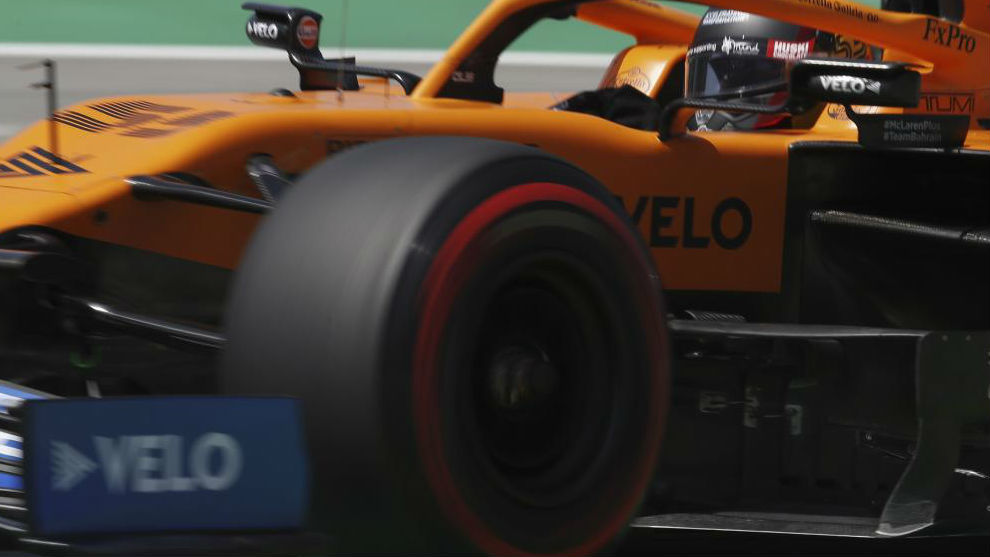 Carlos Sainz, con el McLaren MCL35, durante esta temporada.