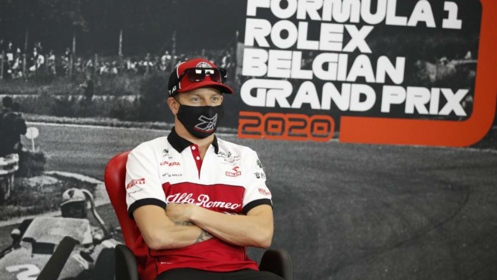 Kimi Raikkonen (40 años), en el GP de Bélgica 2020.