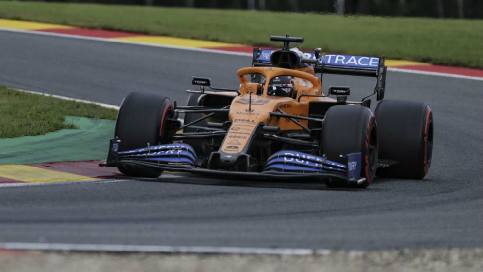 Carlos Sainz, sobre su McLaren, el sbado.