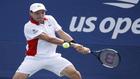 Bautista Agut durante un partido en el US Open