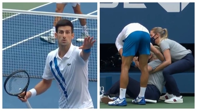 Surrealista: Djokovic, descalificado por un pelotazo a una juez de lnea!!