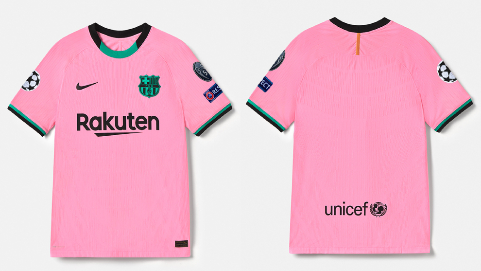 en términos de Picotear embargo FC Barcelona: Así es la nueva camiseta rosa del Barcelona | Marca