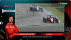 Momento en el que Vettel anuncia que tiene un problema con los frenos.