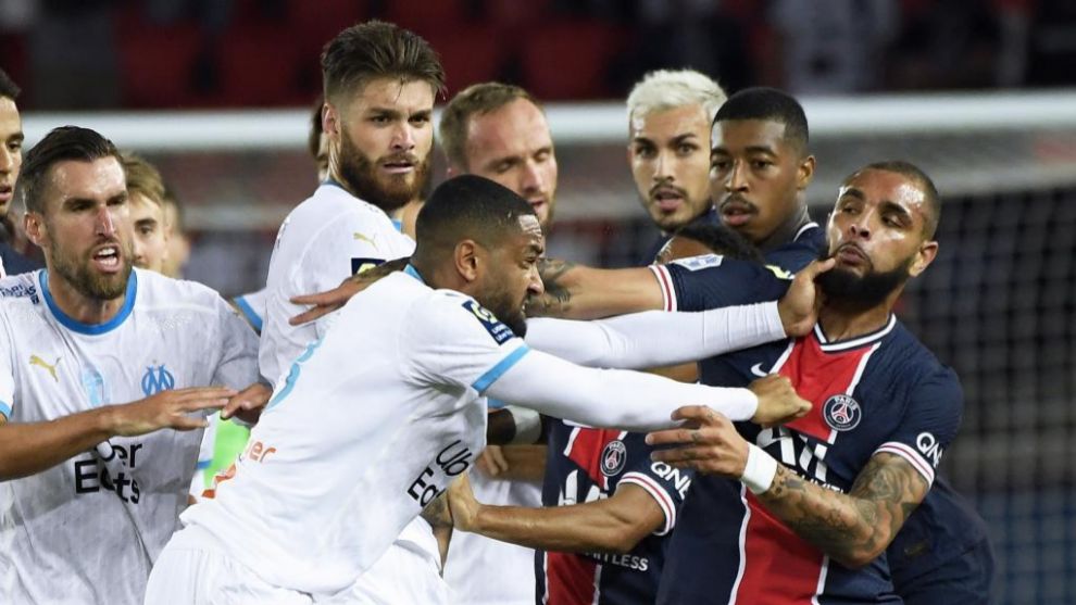 PSG vs Marseille: Shameful scenes as five players sent off in stoppage