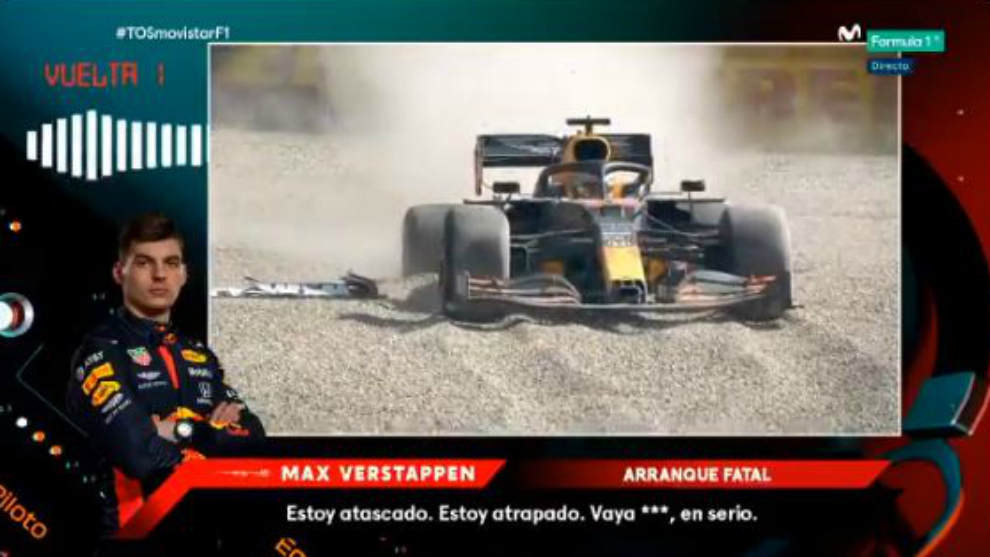 Verstappen descarga toda su frustración por radio.