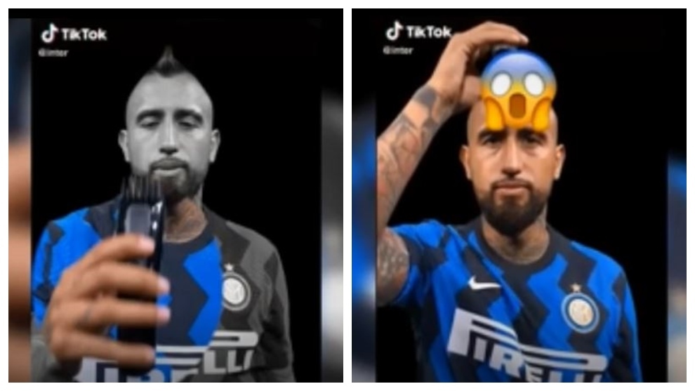Vidal ya vacila a los tiffosi del Inter, ¿se habrá quitado su cresta?