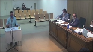 igo Lpez, durante su declaracin ante el juez del caso Oikos.