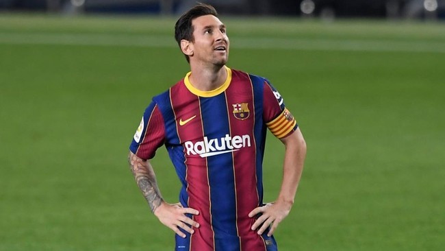 Leo Messi, en un partido con el Bara.