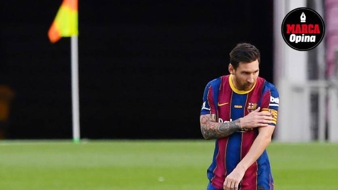 Messi durante un partido con el FC Barcelona