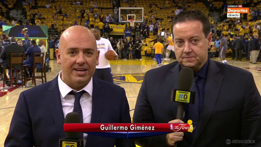 Guille Gimnez y Antoni Daimiel, en unas Finales NBA