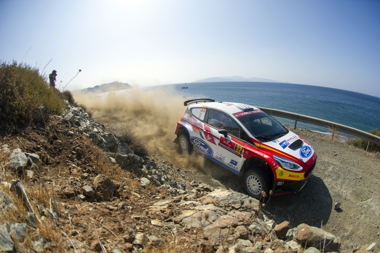 Solans, en el Rally de Turqua, donde logr su primer scratch y sus primeros puntos en WRC3.