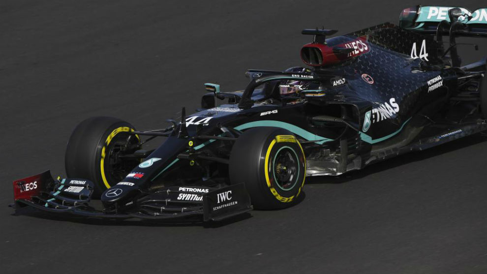 Lewis Hamilton, durante la clasificación del GP de Portugal 2020.