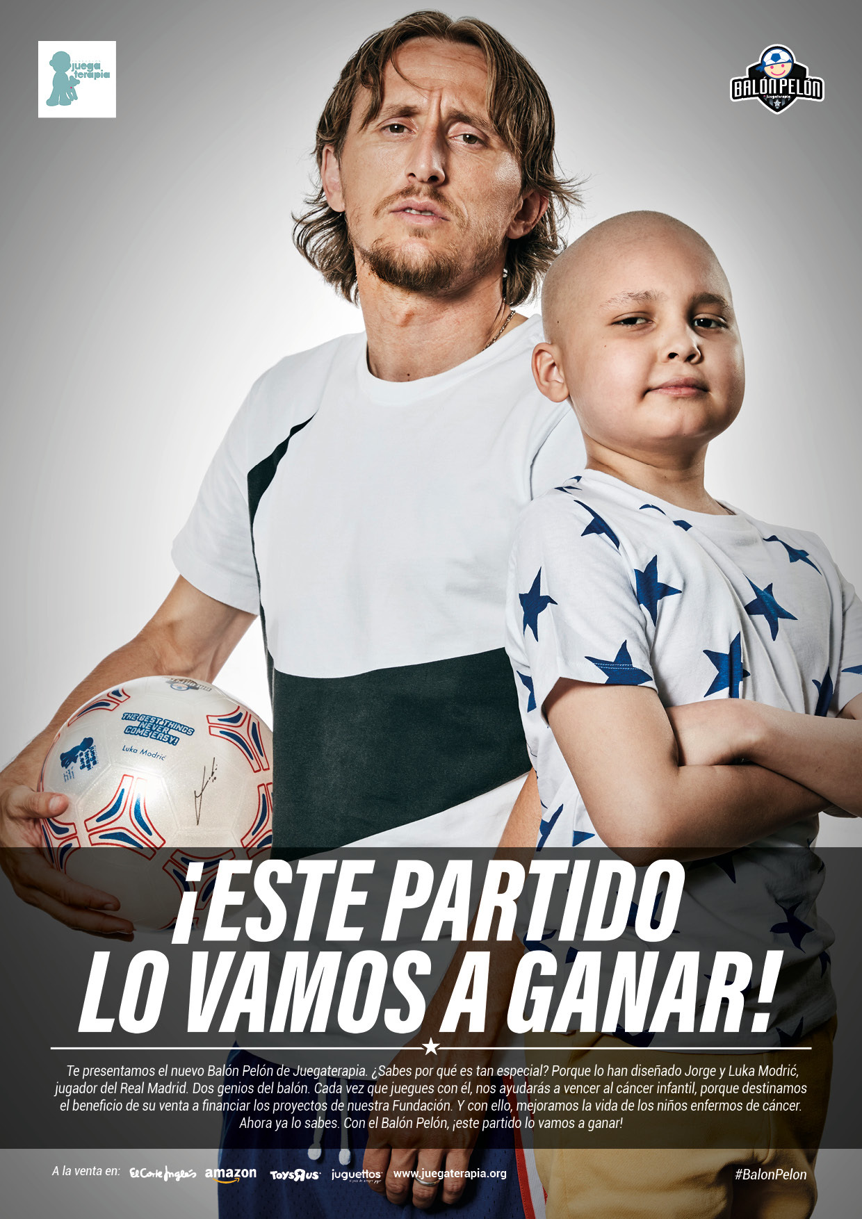 ¡Consigue tu #BalónPelón firmado por Modric, Suárez, Joaquín o Saúl y ayuda a JuegaTerapia!