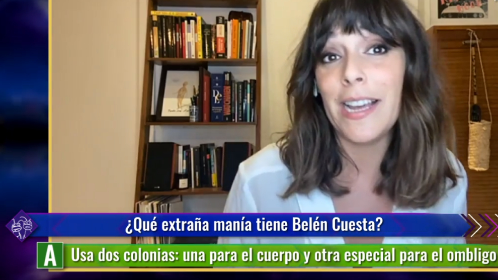 Beln Cuesta explica su mana de la colonia en el ombligo en El Hormiguero