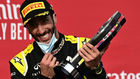 Ricciardo, celebra su segundo podio de 2020 con Renault en Imola