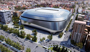 Imagen de la recreacin del nuevo estadio Santiago Bernabu