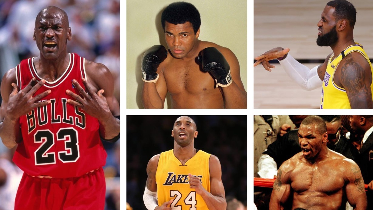 Jordan, Ali, LeBron, Kobe y Tyson lideran el ranking de deportistas americanos ms famosos de la historia.