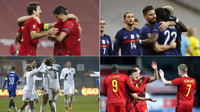 Francia, España, Italia y Bélgica jugarán la Final Four de la UEFA Nations League