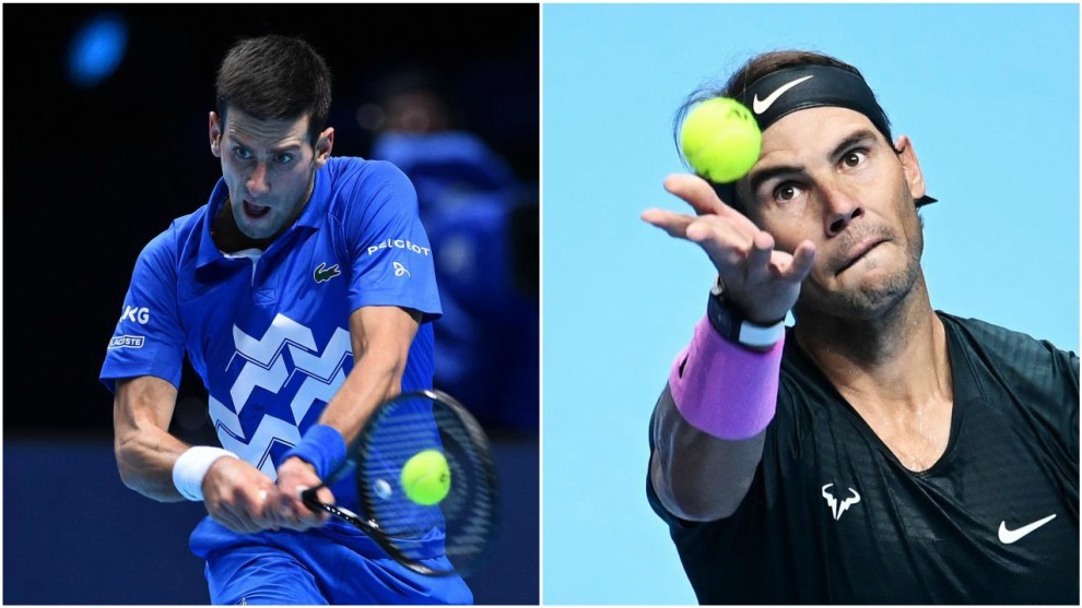 Djokovic y Nadal, en acción
