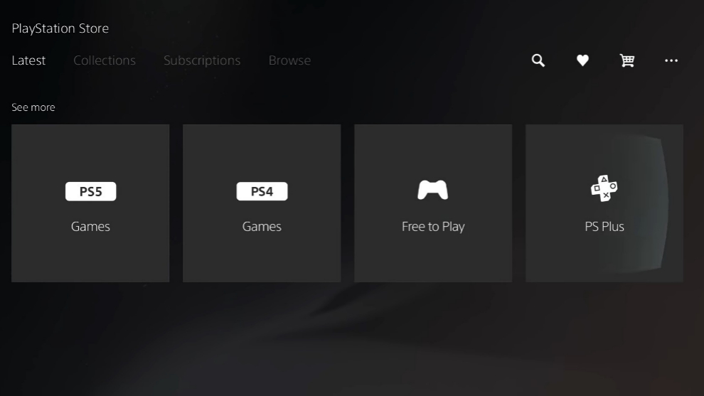 La interfaz de PlayStation 5 nos permite descargar videojuegos Free to Play