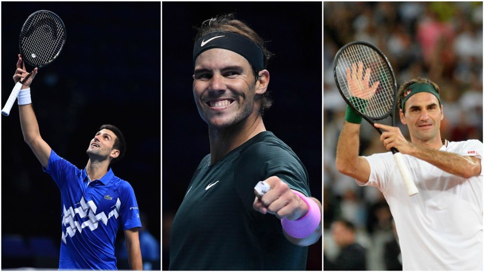 Djokovic, Nadal y Federer