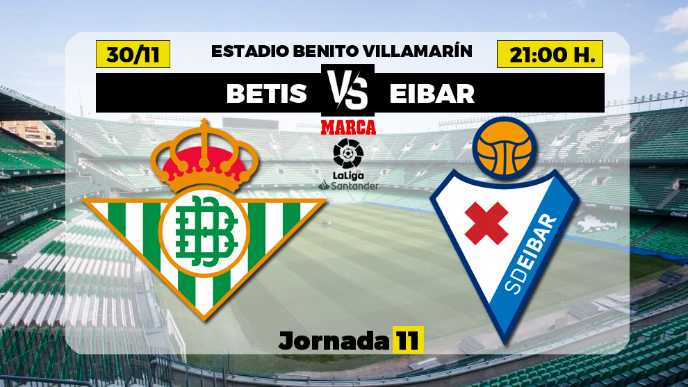 Betis - Eibar | 30 de noviembre a las 21.00 horas
