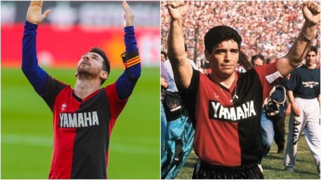 apotheker vooroordeel Sluimeren Barcelona vs Osasuna | LaLiga: Messi scores wonder goal and reveals Newell's  Old Boys shirt in Maradona's honour | Marca
