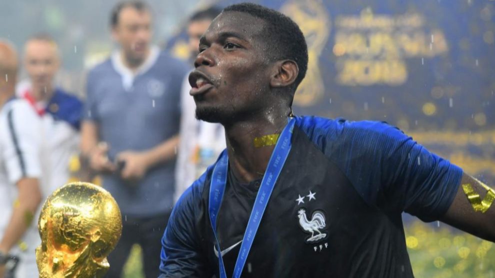 Pogba celebra el Mundial con Francia