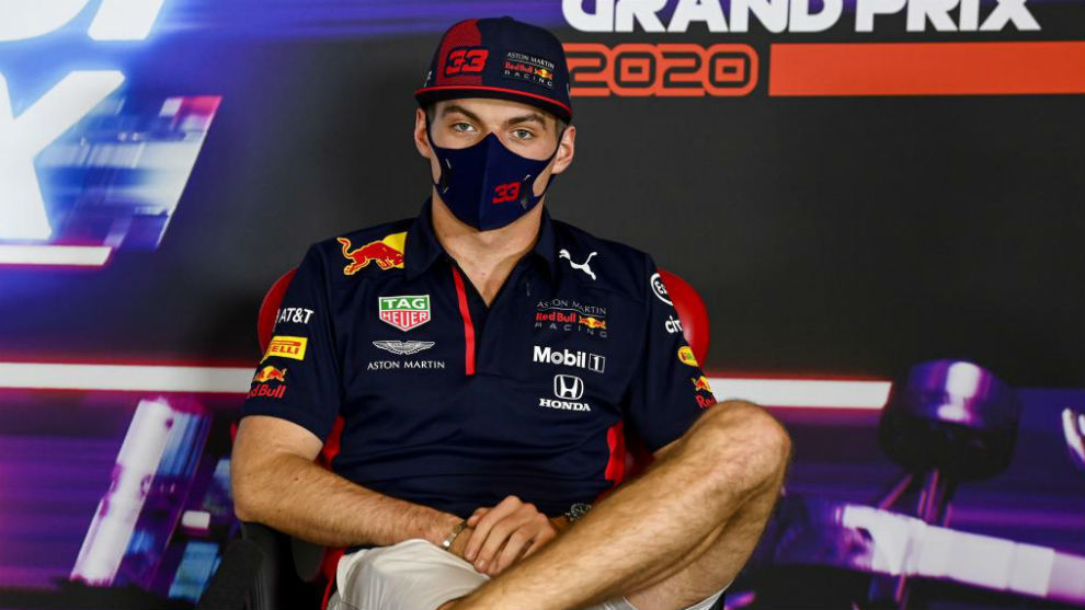Verstappen, durante la rueda de prensa del GP de Abu Dabi