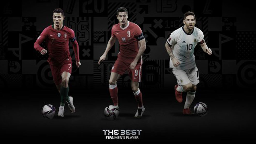 Cristiano Ronaldo, Messi y Lewandowski, finalistas al premio The Best
