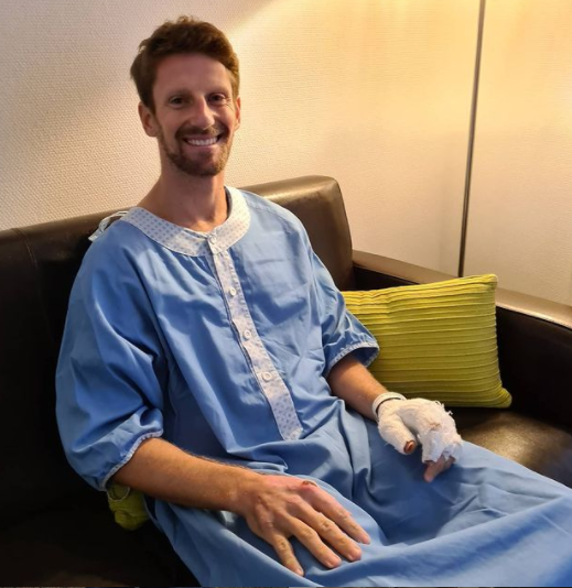 Romain Grosjean, operado de su mano izquierda para repararle los ligamentos