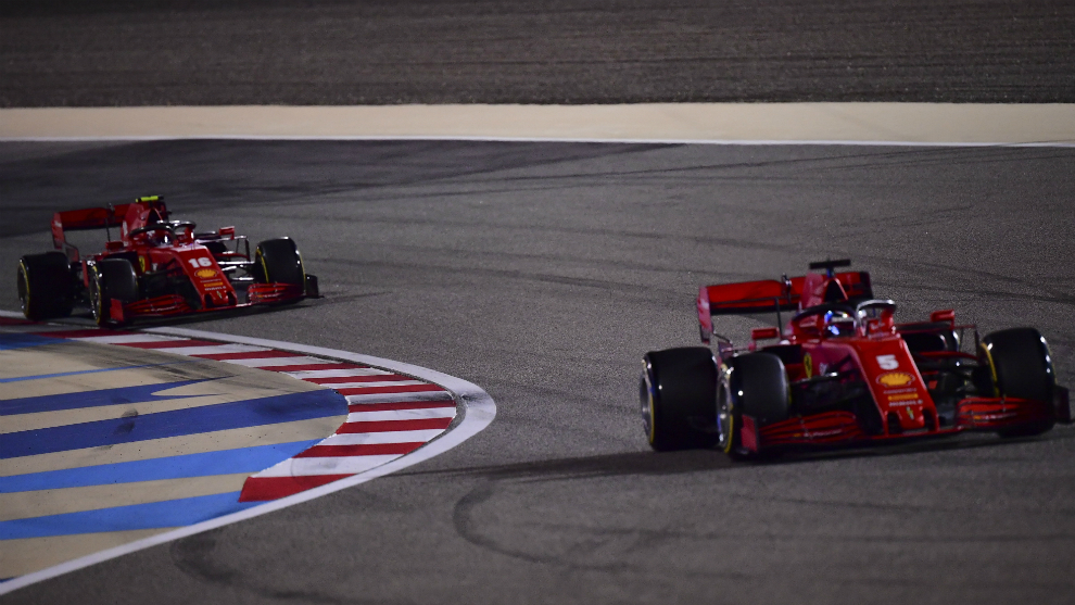 Vettel y Leclerc.