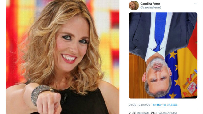 La periodista y presentadora Carolins Ferre y su tuit con el Rey ...