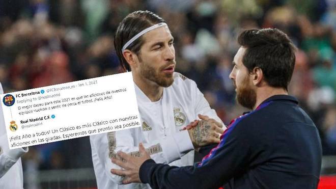 LaLiga: Real Madrid and Barcelona’s friendly New Year swap on Twitter