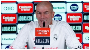 Zidane, en la sala de prensa.