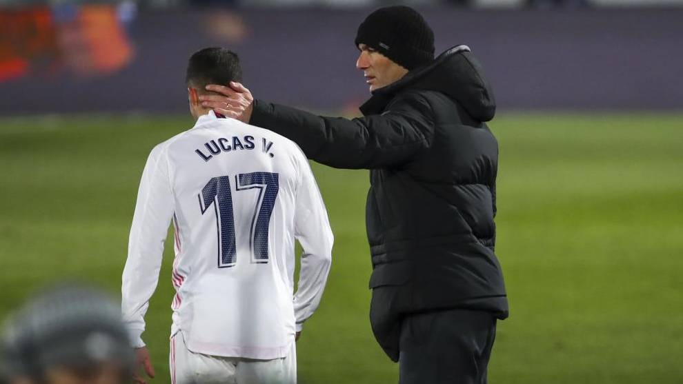 Lucas Vazquez and Zidane