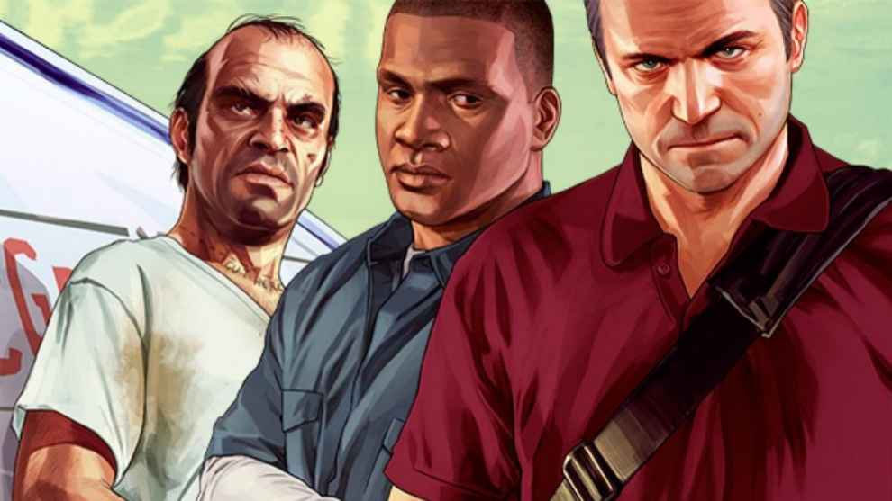 Franklin, Michael y Trevor, protagonistas del modo campaña de Grand Theft Auto V.