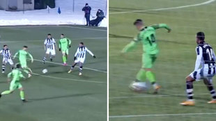 La Copa deja detallitos como este: taconazo brutal a lo Guti en el gol del Fuenlabrada