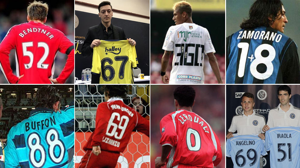 Ozil's No.67 and other great players' random shirt numbers