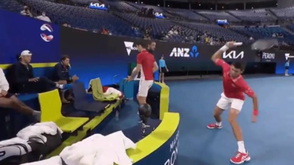 La locura de Djokovic en plena ATP Cup: así pagó su frustración al caer ante Alemania