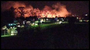 Imagen del incendio en Pedrea