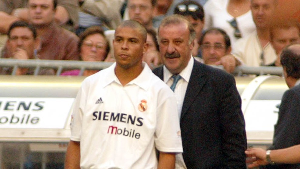 Ronaldo y Del Bosque, antes del debut del brasile�o con la camiseta del Real Madrid