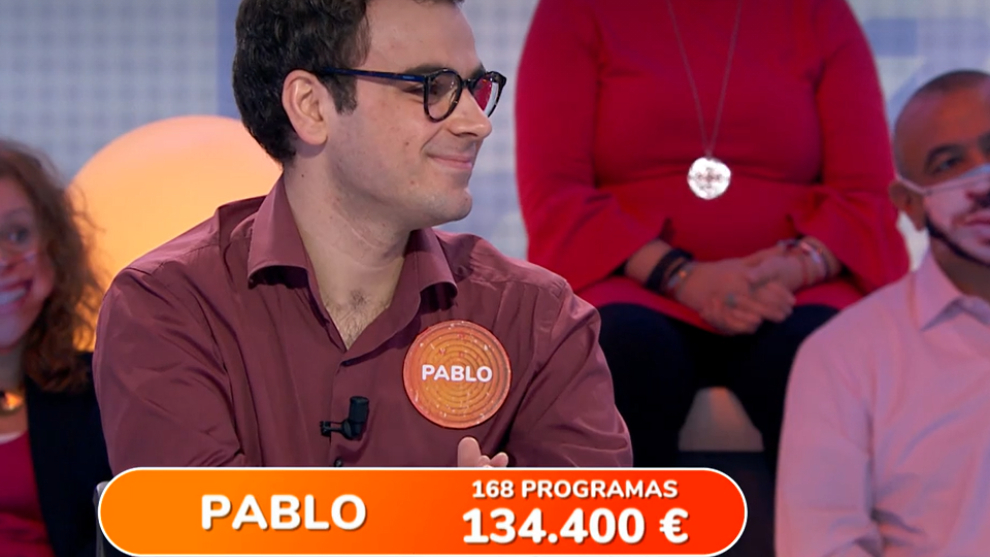68 programas y 134.400 euros asegurados para Pablo en Pasapalabra