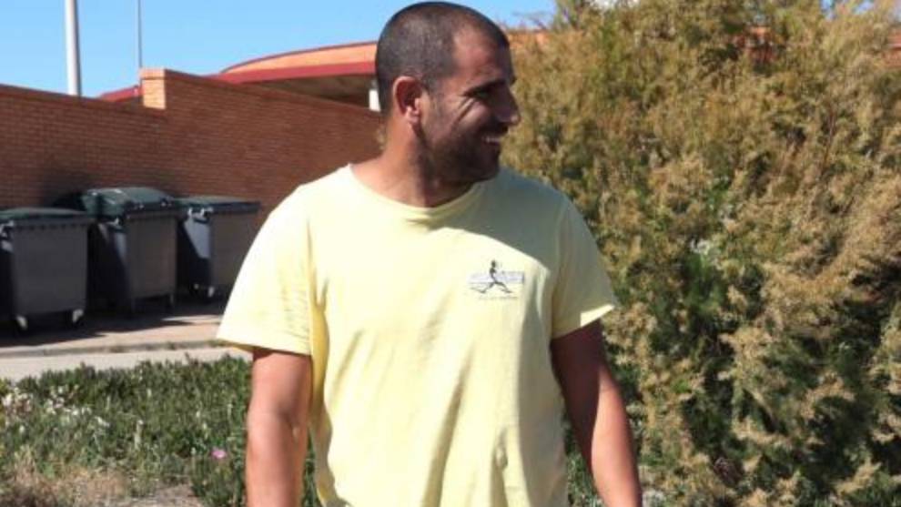 Carlos Aranda, tras salir de la prisión de Zuera en 2019.