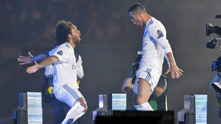 Marcelo y Cristiano Ronaldo, en los festejos por la 13 Champions del...