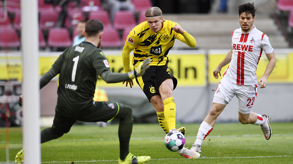 Colonia vs Borussia Dortmund: Haaland anota doblete para salvar al Borussia  Dortmund de perder ante el Colonia - Bundesliga