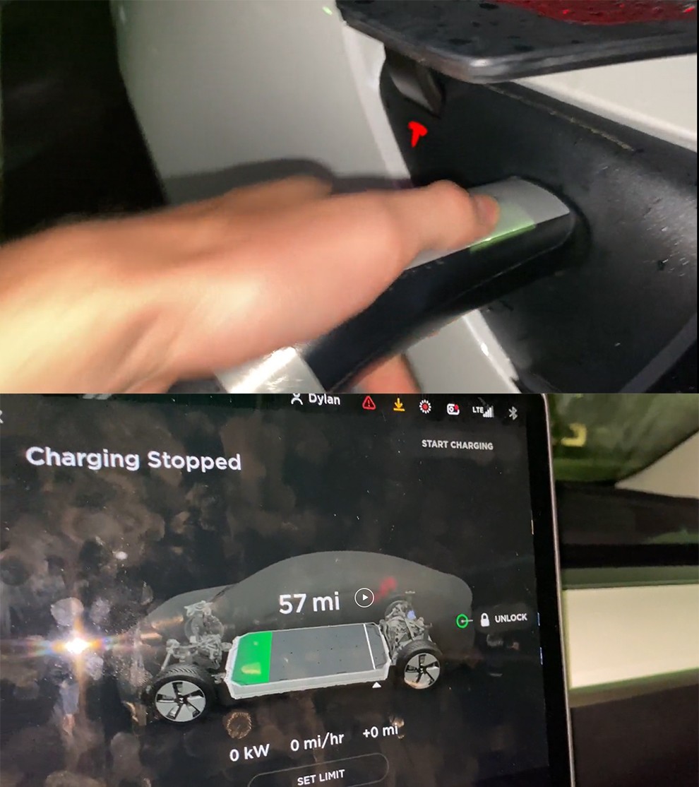 Atrapado 15 horas en un supercargador de Tesla