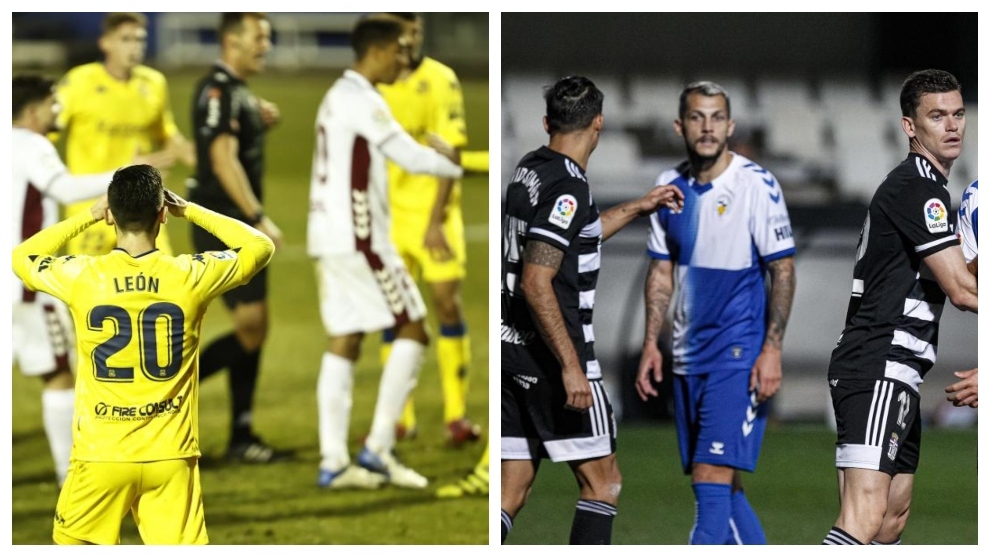 Albacete y Alcorcón, por un lado, y Cartagena y Sabadell, por otro, son los cuatro equipos que ahora descenderían