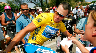 Lance Armstrong durante un Tour de Francia
