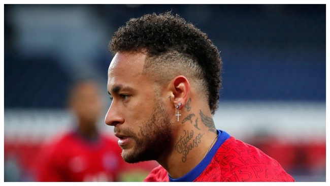 Neymar, antes del partido ante el Bayern.